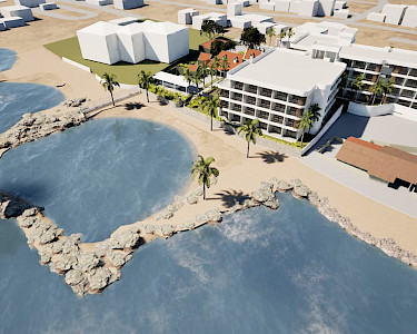 DoubleTree by Hilton Curaçao artist impression van boven