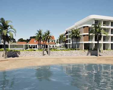 DoubleTree by Hilton Curaçao artist impression vanuit zee