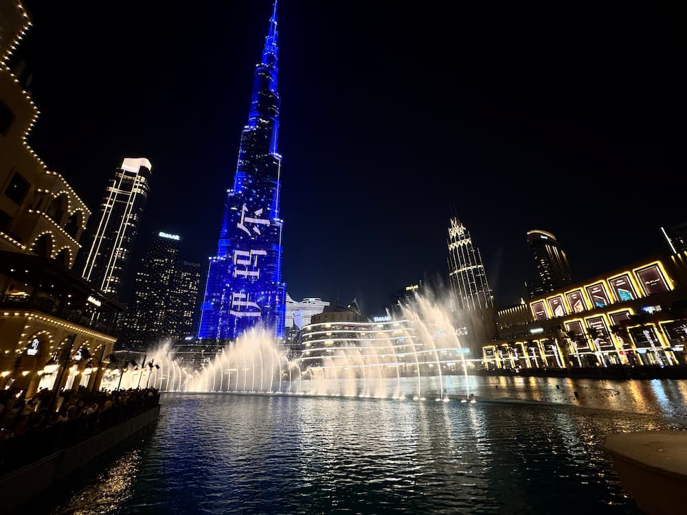 Dubai Fontein bij de Burj Khalifa