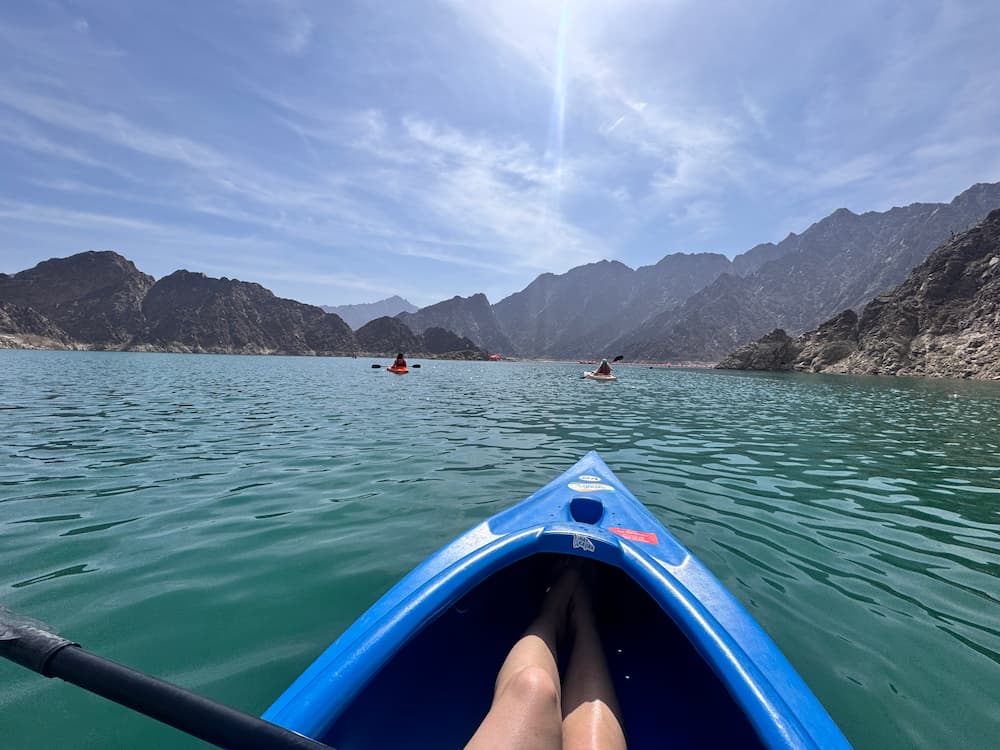 Kajakken bij Hatta Dubai