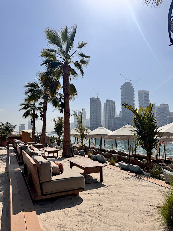 Surf Club Café Dubai skyline