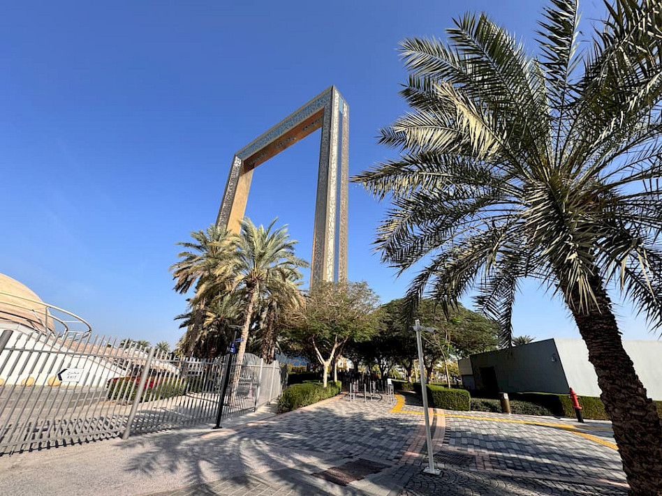 The Frame & palmbomen in Dubai