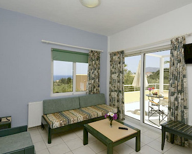 Huize Artemis Kreta woonkamer