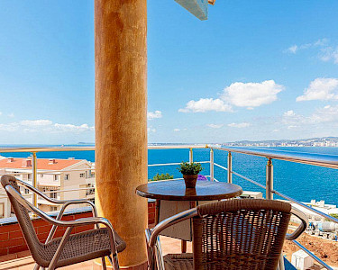 Aliko Albanië balkon met uitzicht op zee